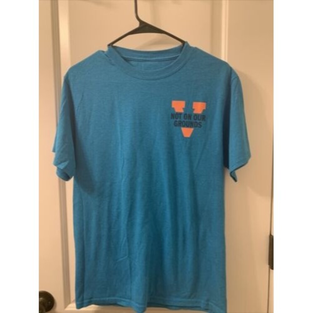 Not On Our Grounds Hoos Got Your Back Mens Size Unknown Turquoise Blue T-Shirt